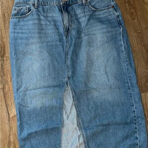 Classic Blue Denim Jean Skirt